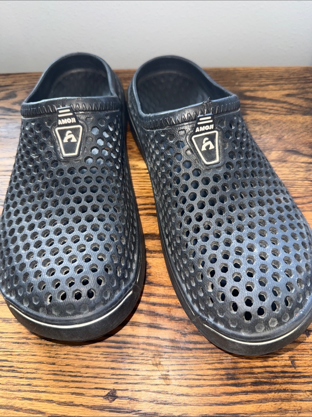 Black Perforated Slip-On Garden Clog